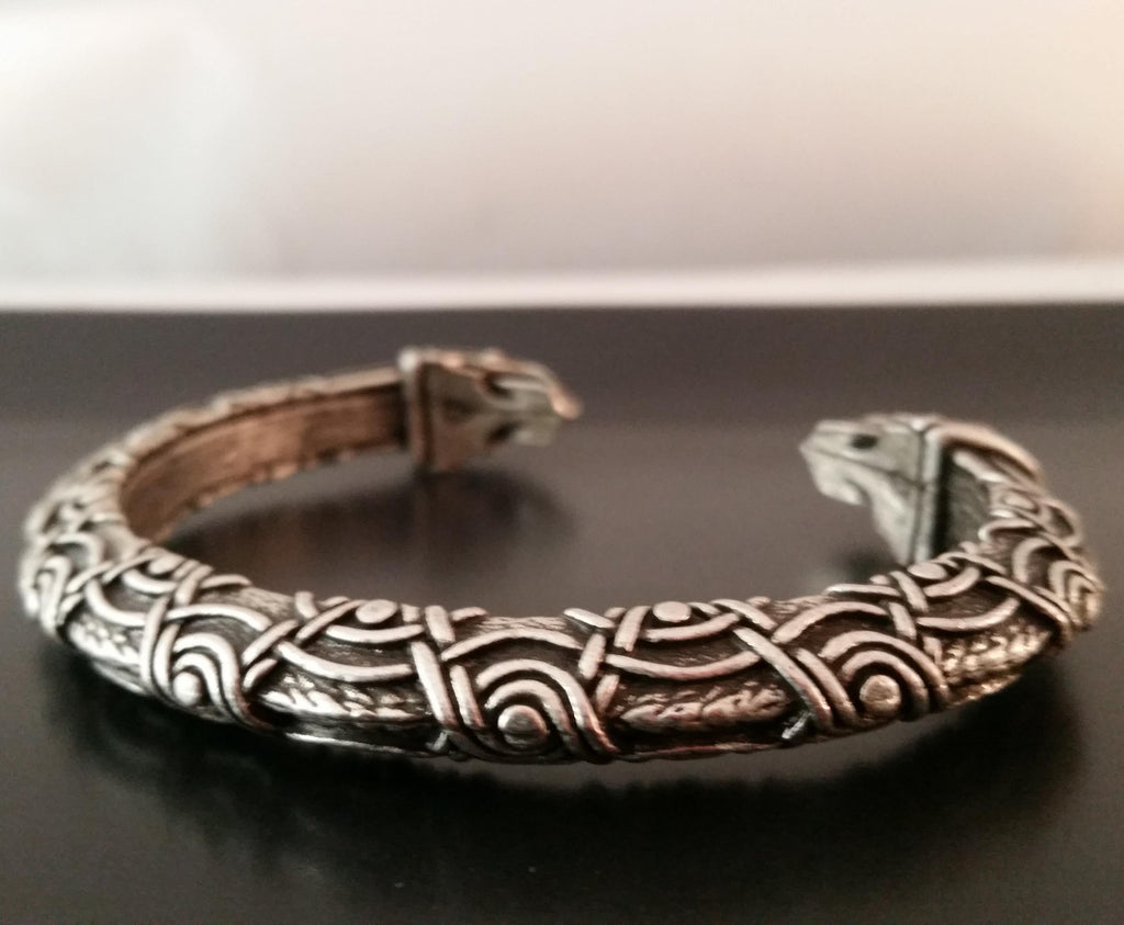 Viking Silver Torc Bracelet Braided Wire | Fenris